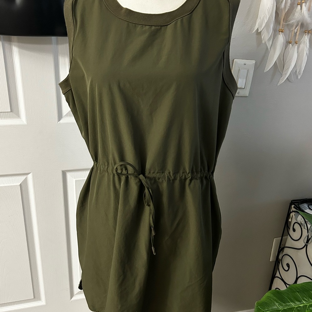 Hilary Radley Khaki Sleeveless Top